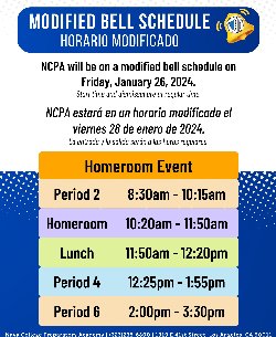 modified bell schedule 1-26